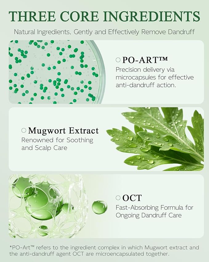 Mugwort Scalp Detox Shampoo for Sensitive Scalp – Soothes & Balances with 1% Salicylic Acid, HA, Panthenol & Bifida Ferment, Oil-Control & Dandruff, Lightweight, Volumizing Hair, Silicone-Free