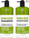 Onion Shampoo and Conditioner Set - With Rosemary and Biotin - Thickening Products for Women and Men - Volumizing Salon Grade Formula for Thinning Hair Care - Hydrating, Moisturizing and Sulfate Free