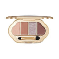 4 Colors Neutral Nude Matte & Shimmer Eyeshadow Palette,Peach Bronze Cocoa Neutral-Warm Mattes Glitter Eye shadow Contour Makeup Palette for Mature Women, Blue Green Eyes, Daily Natural Makeup.#1