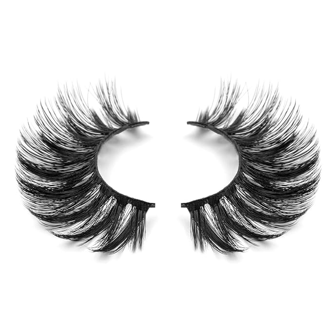DYSILK 7 Pairs 8D Lashes Faux Mink Eyelashes Wispy Fluffy Natural Look False Eyelashes Long Lashes Pack Mink Lashes Soft Reusable Eye Lashes