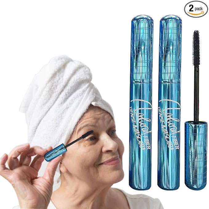 Mascara for Older Women 60 Plus, Mascara for Women over 60 with Thinning Lashes, Waterproof Mascaras Black, Hypoallergenic Tubing Black Volume and Length for Sensitive Eyes (2 Pack)