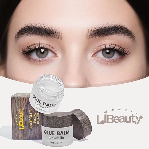 Libeauty Lash Lift Balm Glue Strong Sticky Lash Lift Adhesive Latest Gentle Formula Eyelash & Eyebrow Perm Glue Balm Brow Lamination Gel 10G/0.35OZ