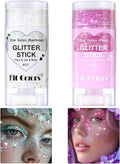 Face Body Glitter Stick,Music Festival Accessories Outfits for Women,Hair Glitter Makeup,Mermaid Chunky Glitter Face Paint,Waterproof Sparkle Face Glitter for Country Concert