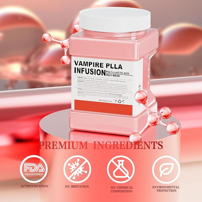Jelly Face Mask for Facials,Facial Skin Care- Vampire Peel-Off Jelly Mask Set,Hydrating, Brightening & Nourishing Jelly Professional Hydrojelly Masks Gift Set DIY Spa 23 Fl Oz
