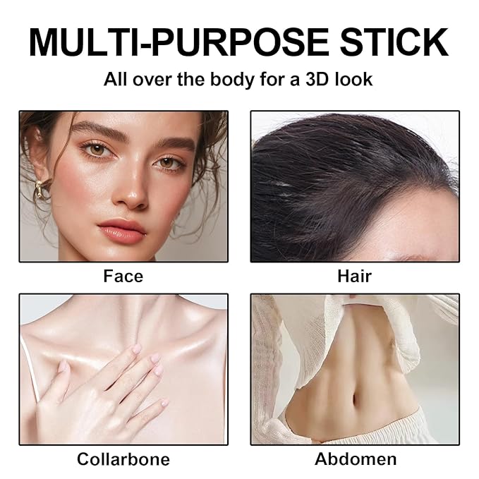 3Pcs Cream Contour Stick Makeup Kit, Shades with Highlighter, Blush and Bronzer Contour Stick for Sculpt the Cheeks, Long Lasting, Waterproof, Matte & Dewy Finish (FAIR(7+9+11))