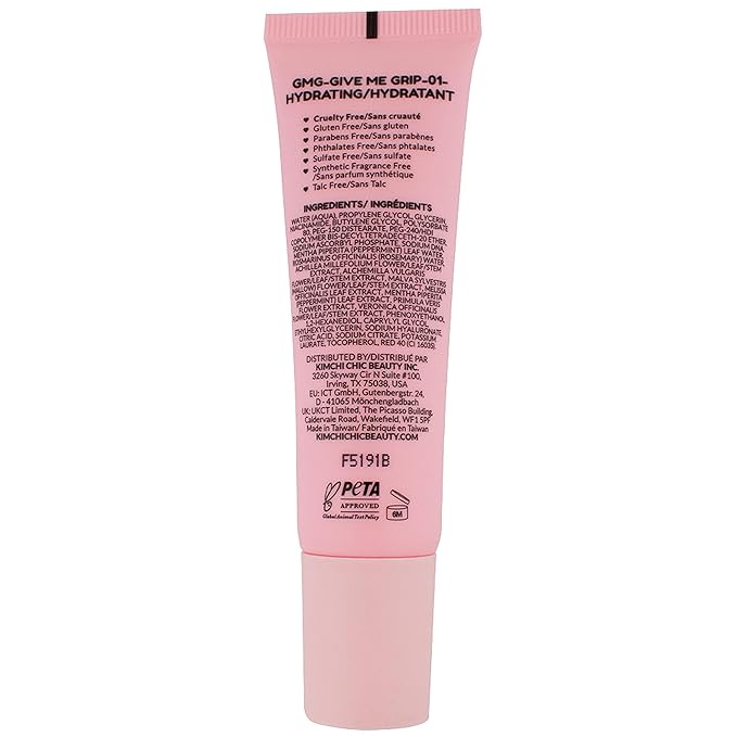 KimChi Chic Beauty Give Me Grip Gel Face Primer with PDRN, Niacinamide & Hyaluronic Acid, Hydrating Face Makeup Base for Long-Wear Hold, Smooth Luminous Finish, Korean Makeup Primer, 0.84 fl oz