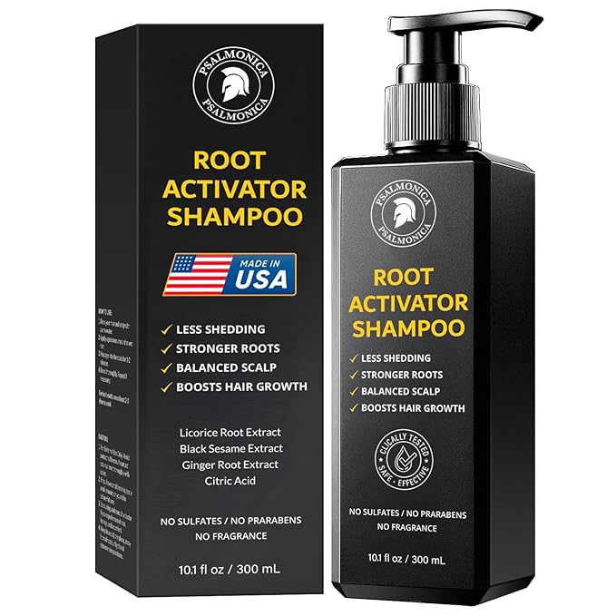 Root Activator Shampoo for Men: Made In USA - Hair Growth Shampoo for Hair Loss and Thinning Hair - Hair Loss RegrowthTreatments for Women Men (Refreshing Scent)