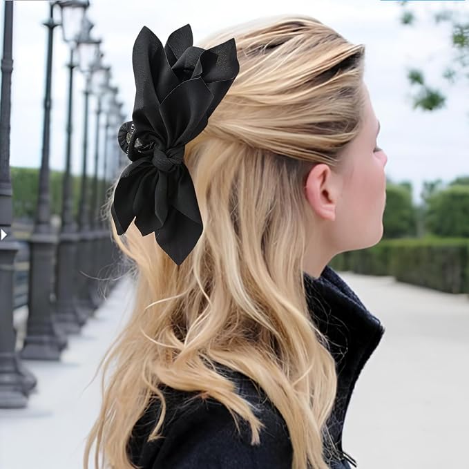 Bow Claw Hair Clips 4PCS Big Hair Bows for Women Butterfly Styling Large Hair Clips for Thin Thick Curly Hair Hair Accessories for Girls Teen Gifts for Ladies