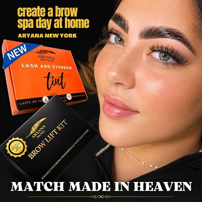 ARYANA NEW YORK Eyebrow Lamination Kit | Brow Lift Kit | At Home DIY Brow lamination | Instant Professional Lift For Fuller Eyebrows | Brow Brush And Micro Brushes Added