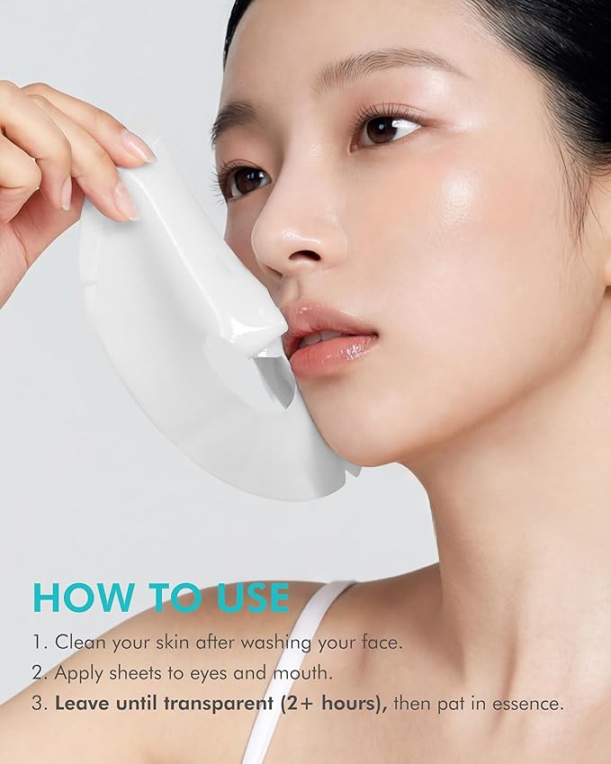 DERMAL SEOUL FACE PDRN Hydrogel Melting Mask 4ea - Korean Overnight Face Mask with 5% Salmon PDRN - Skin Barrier Repair, Regeneration & Sensitive Skin Care - Korean Skincare