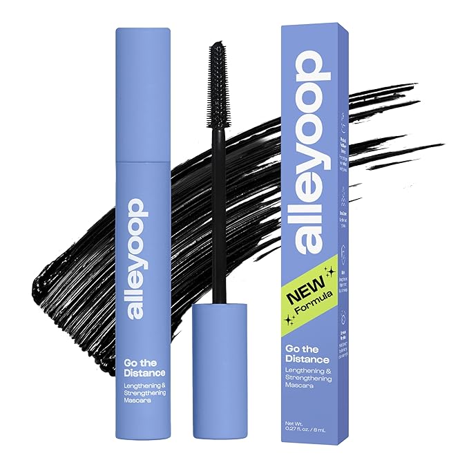 Alleyoop Tubing Mascara Black – Lengthening Mascara Tubing Formula, Smudge Proof for Sensitive Eyes, Clean Vegan Lash Definition, Biotin Peptide Infused, Full 8 mL