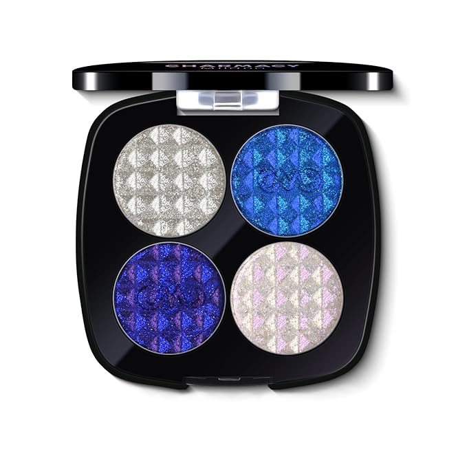 CHARMACY 4 Colors Chameleon Eyeshadow & Highlighter Palette - Shift-Infused Multichrome Pressed Pigments, Long-Lasting Velvet Finish, Vegan & Cruelty-Free Makeup Kit #02