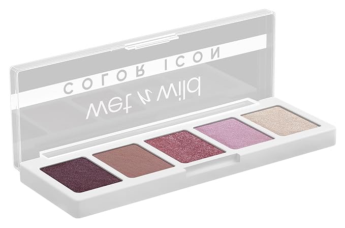 wet n wild Color Icon Eyeshadow Makeup 5 Pan Palette, Matte, Shimmer, Metallic, Long Wearing, Rich Buttery Pigment, Cruelty Free - Petalette (Pack of 2)