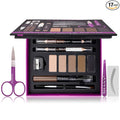 SHANY Brow Chicka Brow Eyebrow Set - 17 Piece Eyebrow Makeup Kit with Brow Powder, Brow Gel, Dual Ended Pencils, Stencils, Scissors, and Tweezers - All Hair Colors