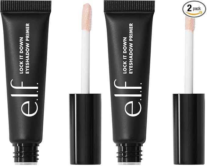 e.l.f. Lock It Down Eyeshadow Primer,Smooth Creamy Eye Makeup Primer For Long-Lasting Eyeshadow,Intensifies Color,Helps Prevent Creasing,Vegan & Cruelty-Free,(Pack of 2)