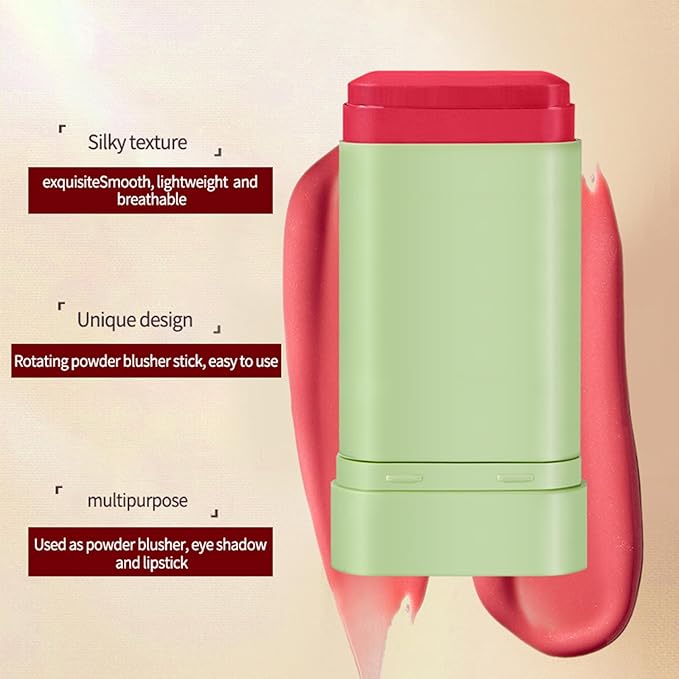 3Pcs 3-in-1 Multi-Use Makeup Stick Tinted Moisturizer Blush for Cheeks, Lips & Eyes Waterproof, Long-Lasting Natural Nude Look 3 Colors(Pink+Hot Red+Coral Orange)