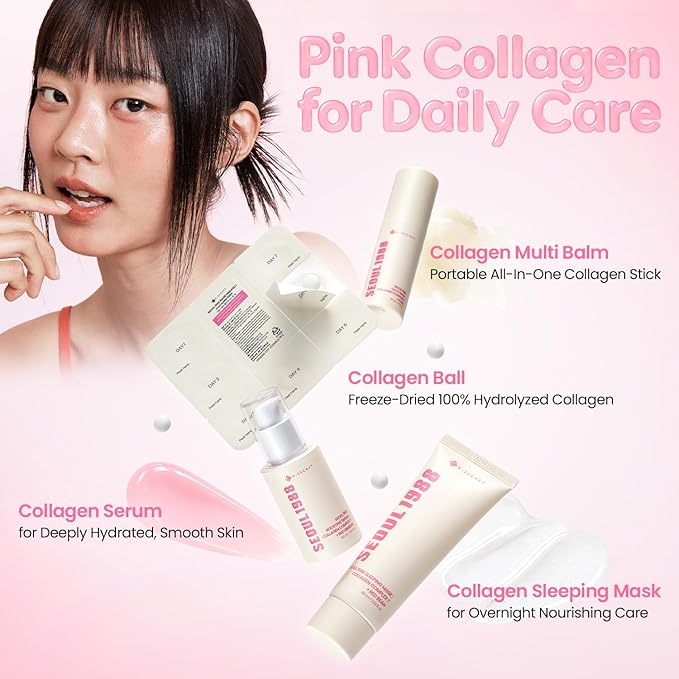 K-SECRET SEOUL 1988 Collagen Boosting Serum – Formulated with 7-Type Collagen Complex and Red Ginseng | for Deeply Hydrated, Radiant Skin | Korean Skincare, 30ml / 1.01 fl oz