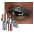 KYDA Liquid Glitter Eyeshadow, Silver Grey Metallic Glittery Eyeshadow, Soft Lightweight Creamy Formula, One-Swipe Coverage, Long-wearing Crease-Resistant Eyes Glitter Makeup, 0.25oz