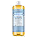 Dr. Bronner's Pure-Castile Magic Soap Liquid (Baby Unscented, 32 Ounce) – Made with Regenerative Organic Certified Oils – For Sensitive Skin, Babies, Face, Hair, Laundry, Dishes, Hand Soap & Body Wash