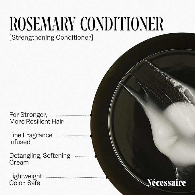Nécessaire Rosemary Conditioner – Multi-Protein Strengthening with Rosemary Oil, Ceramides + Proteins – Lightweight Detangling Conditioner for Thinning Hair, Breakage – Sulfate-Free, Color-Safe. 3.4