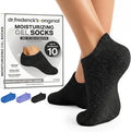 Dr. Frederick’s Original Moisturizing Gel Socks for Men & Women – Dry Feet & Cracked Heel Treatment – Full Foot Gel Lining with Mango Butter, Shea Butter, Jojoba & Coconut Oil (Obsidian Oasis)