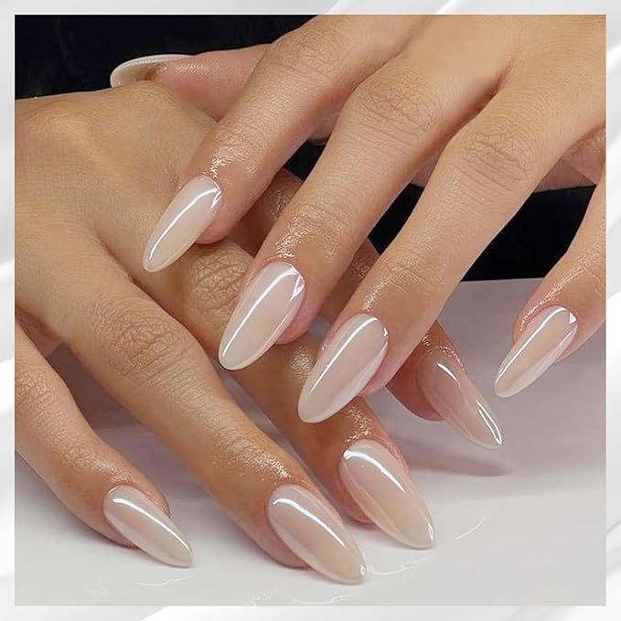 Allstarry Glaze White Chrome Nail Powder Metallic Sheer Donut Effect Aurora Magic Nail Glitter Powder Transparent Glossy Powders Ice Aurora Dust for Nail Art Decoration Resin Craft