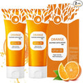 Orange Exfoliating Gel for Face & Body, Orange Exfoliante Scrub Peeling Gel, Exfoliating Cleansing Scrub, Deep Cleansing Moisturizing Facial Exfoliator, Remove Blackheads for All Types Skin (2pcs, 1)