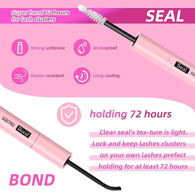 YIDUO Lash Clusters Kit 100D+150D 10-18mm Cat Eye Eyelash Extensions Kit Volume Wispy Left & Right Individual DIY Lash Extension Kit with Glue |Tweezers |Removers |Eyelash & Eyebrow Brush