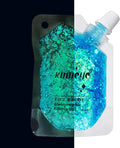 Face Body Glitter Gel Shimmer Makeup for Hair Clavicle Arm Nail Eyeshadow, Long Lasting Waterproof Holographic Mermaid Sequins for Outfit Rave Festival Party, 1.35oz, Luminous Blue