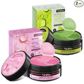 2 Packs 60 Pcs Under Eye Patches, Pink+Green, 30 Pairs Women Undereye Mask for Puffy Eyes Dark Circles Treatment, Men Collagen Gel Pads Hydrating for Eye Bags Puffiness Wrinkle, Beauty Skin Care