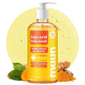 Muun Exfoliating Body Wash, Salicylic Acid (BHA) & Lactic Acid (AHA) Shower Gel, Prevent Ingrown Hair Underarm Bikini, Hydrating Body Wash Clears - 16.9 Fl Oz/500ml