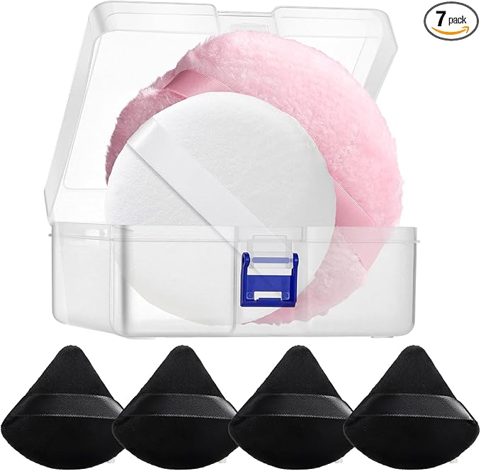 Powder Puff, Body Powder Puff, Extra-Large Powder Puff,Soft Powder Puffs for Body Powder,Triangle Makeup Puff