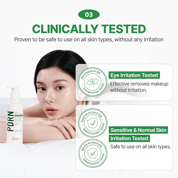 MAKE P:REM PDRN Pore Clay Cleansing Milk, Hydrating Gentle Face Wash for Sensitive Skin, Korean Face Wash, 16.90 fl.oz. (500ml)
