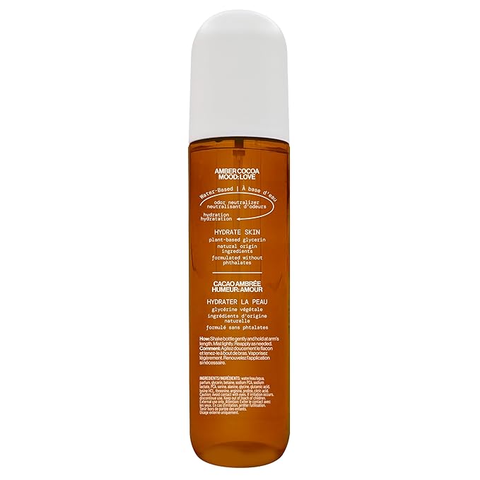 Pacifica Amber Cocoa Gourmand Body Mist for Women – Warm Vanilla Coffee Cocoa Fragrance Spray, Hydrating, Odor Neutralizing, Vegan & Cruelty-Free, Phthalate-Free, 5 oz