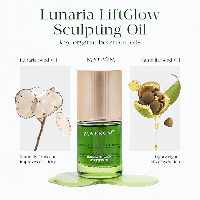 Botanical Face Oil for Gua Sha, Anti Aging Facial Oil with Camellia, Sea Buckthorn & Squalane for Dry Sensitive Skin