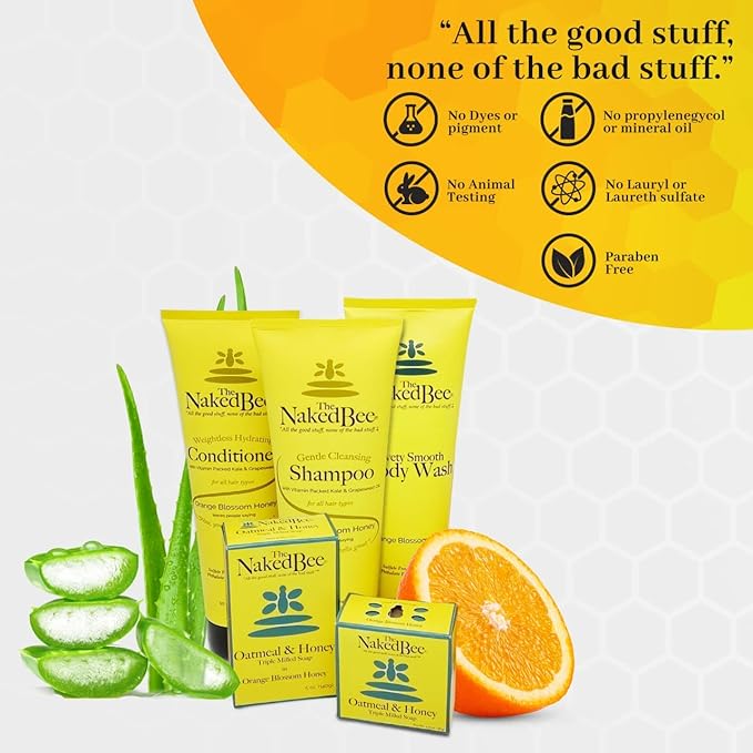 The Naked Bee Hand Cream (8oz) Intensive Nourishing Cream for Smoother and Softer Hand - Unscented Deep Moisture and Repair for Dry Skin