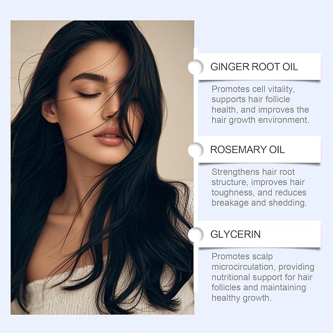 Wild Nourish Hair Oil Serum Roll, Rosemary Hair Growth Serum for Thicker Fuller Hair Appearance, No-Rinse Fast-Absorbing Scalp Treatment with Ginger & Niacinamide (1 Fl Oz (Pack of 1))