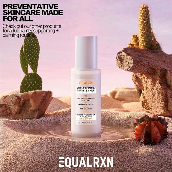 Cactus Ceramide Fortifying Milk - Hydrating Moisturizer with 10% Hydrating Ingredients & 0.5% Bisabolol for Daily Skin Repair & Protection