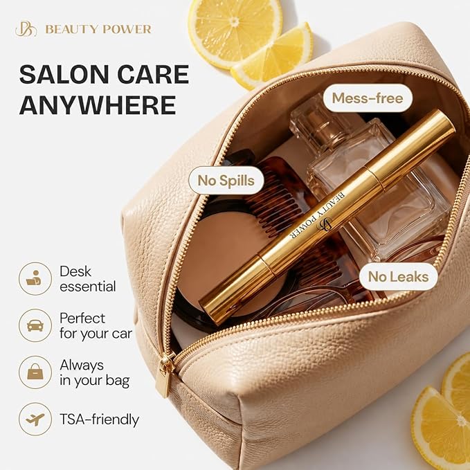 Beauty Power Nail Oil Cuticle Pen - Lemon - Nail Strengthener & Growth Serum with Vitamin A, D, E, B5, Grapeseed & Natural Oils - Repair for Brittle, Peeling, Thin Nails - Gift Idea