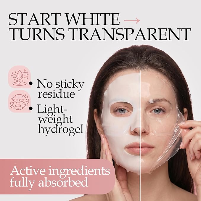 4 PACK Hydrating Bio-Collagen Deep Mask – Overnight Hydrogel Face Mask for Pore Care & Soothing Revitalizing Effect
