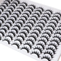 Azenlo False Eyelashes 48 Pairs Faux Mink Lashes 12-16mm Wispy Lashes 3D Fluffy Cat Eye Lashes Pack Bulk Wholesale Strip Lashes(style 48-035)