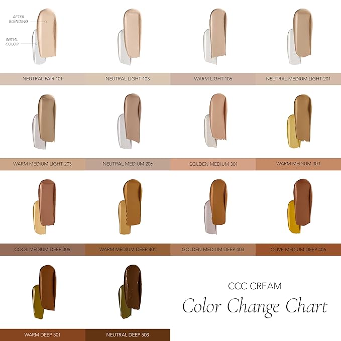 CLE Cosmetics CCC Cream (Warm Medium Light 203 / SPF 50) - Color Correcting With Sunscreen - Lightweight, Hydrating Foundation - BB & CC Hybrid - Light to Medium Coverage - 1 fl oz