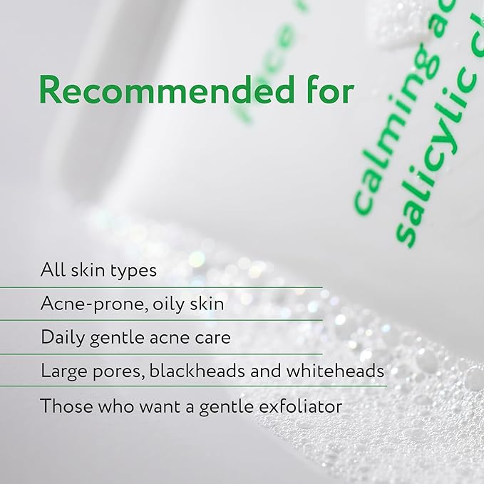 Face Republic Calming Salicylic Acid Cleanser 100ml 3.38 fl oz | Acne Care, Low pH Gel Foam | Calming, Clarifying, Oil Control | Salicylic Acid, Centella Asiatica, Tea Tree | Vegan Korean Face Wash