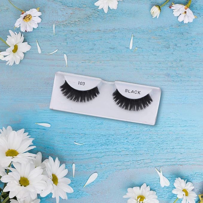 Ardell Natural False Eyelashes, 103 - Black, Soft & Lightweight, Comfortable Strip Lashes, 4 Pack