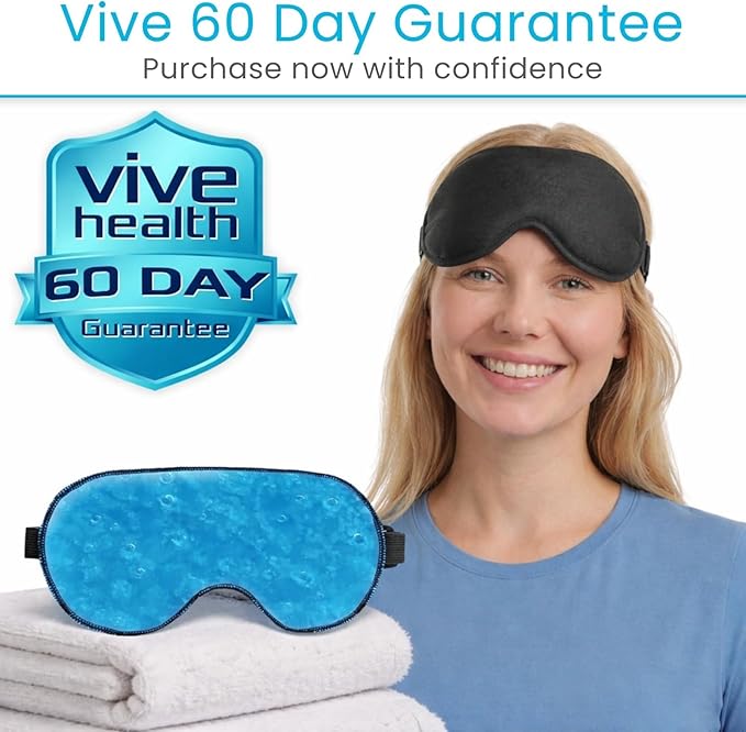 Arctic Flex Cooling Eye Mask - Gel Cold Compress for Migraine, Puffy Eyes, Sleeping, Headaches - Heated Eye Mask for Women & Men - Hot & Cold Therapy - After Surgery Ice Treatment, Reusable, Freezable