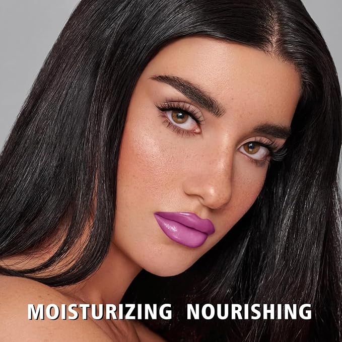 MAKI YIKA Moisture Purple Lipstick for Women Hydrate Tinted Lip Balm for Mother's Day Dry Cracked Lips Sheer Lipstick Lip Tinted Glossy Finish,MA065 Lavender