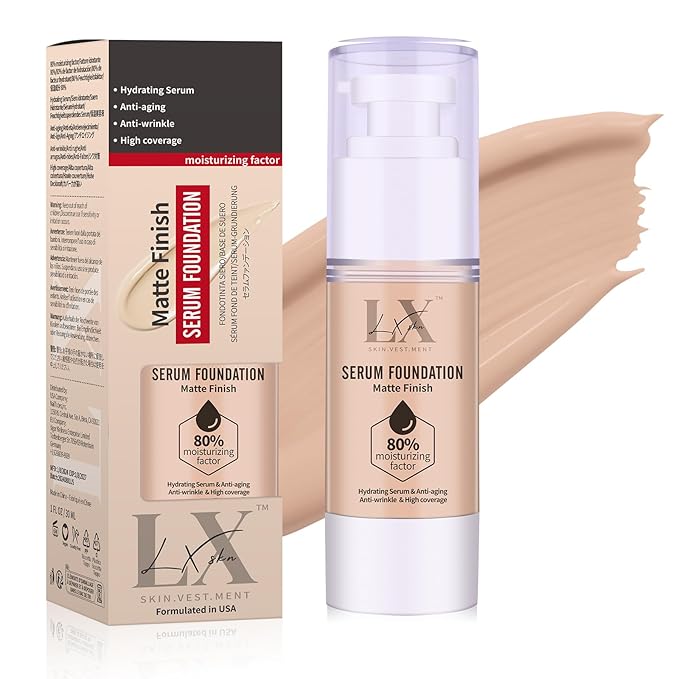 Moisturizing Foundation with 1% Hyaluronic acid, Deep Hydration & High Coverage Serum Foundation for A Smooth & Satin Finish #403