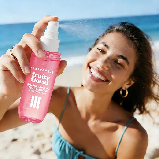 3 FL OZ Hair and Body Fragrance Mist, Eau De Parfum for Women,Sunshine Aroma Perfume No.3, Fruity Floral Scent– With Notes of Pink Dragonfruit,Jasmine, Vanilla,Travel Size Body Spray