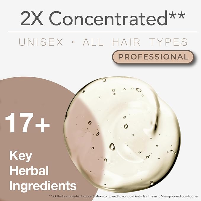 PURA D'OR Clinically Formulated Biotin Shampoo & Conditioner For Hair Thinning - 2X Concentrated Proprietary Herbal Blend Thickening Products For Women & Men, Sulfate Free, 16oz x2