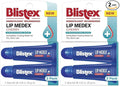 Blistex Cherry Lip Medex, 0.35 oz Each, Advanced Hydration, Medicated Relief with Cooling, Soothes and Protects, Restores Healthy Moisture Balance to Lips, 2 Count, (Pack of 2)